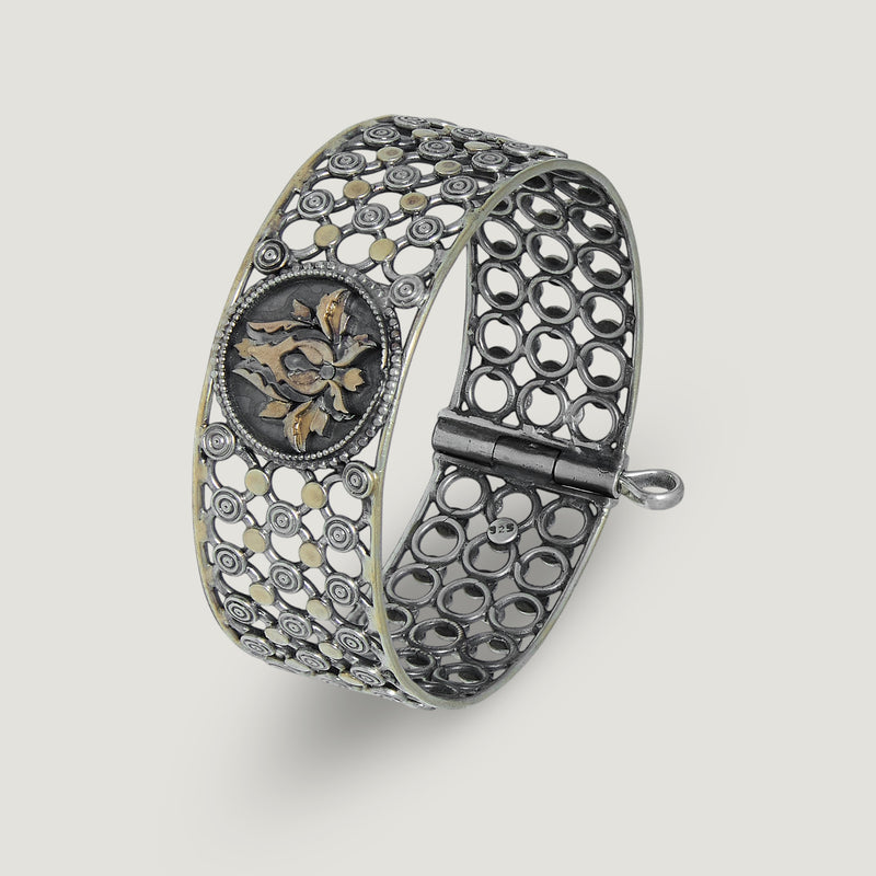 Antique Floral Cuff Bracelet