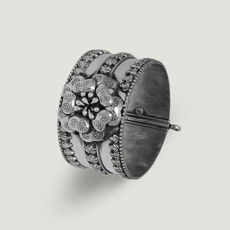 Floral Garden Wide Cuff Bracelet