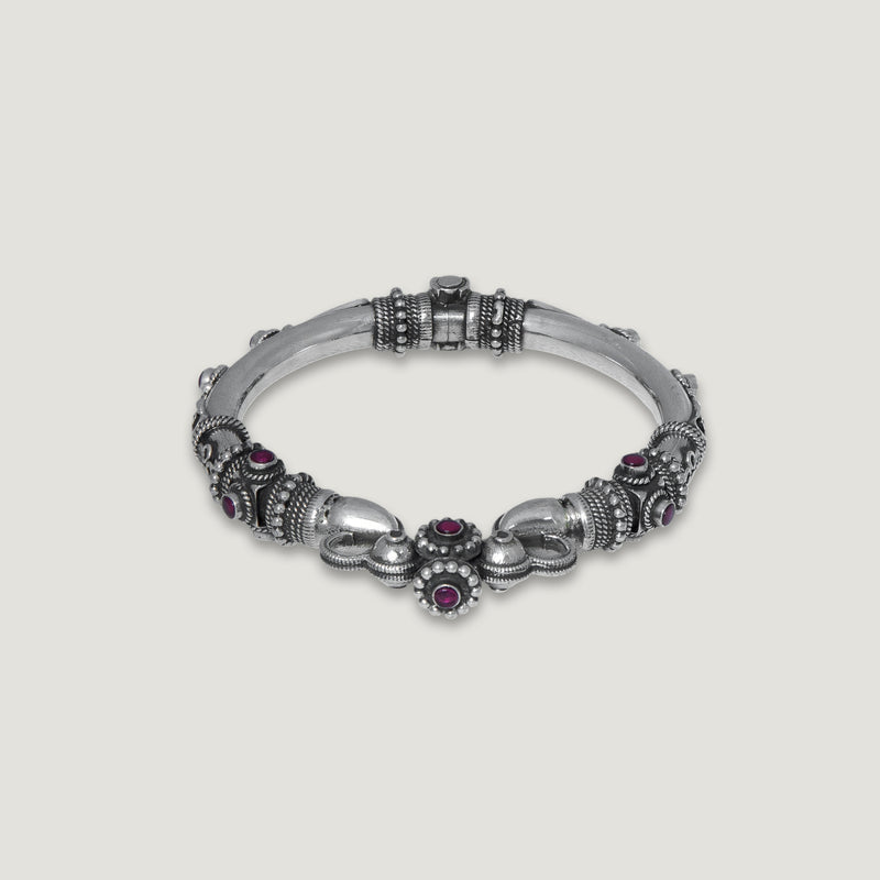 Gaja-Mukha Silver Bangle