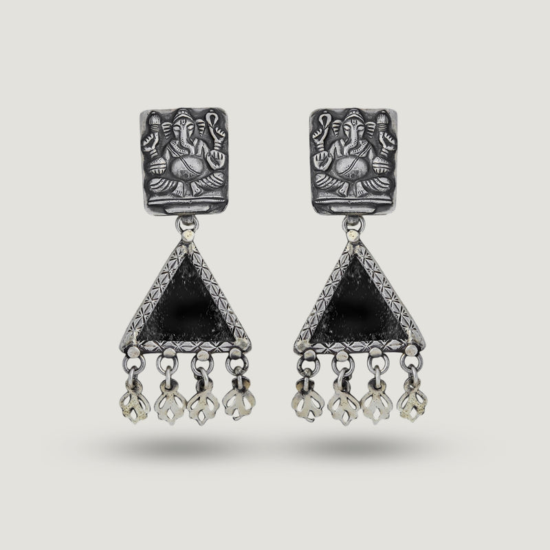 Ganpati Trikon Earrings