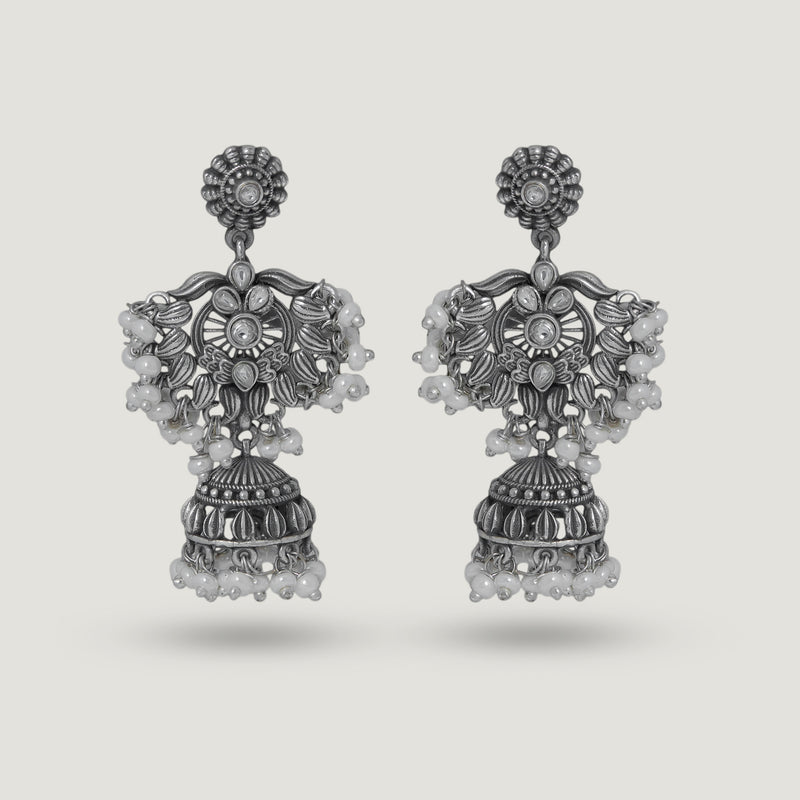 Garud Kamal Jhumka Earrings