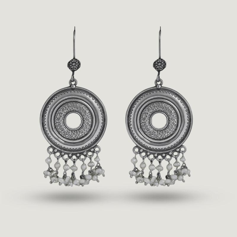 Heritage Chakra Pearl Drop Earrings