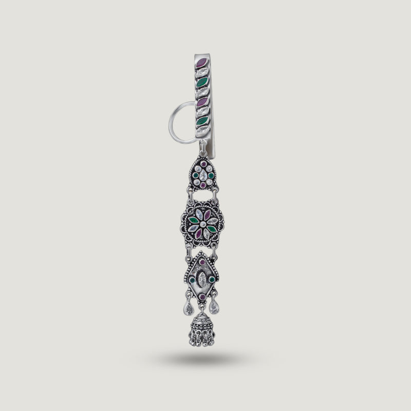 Jhumka Keyring with Multicolor Stones