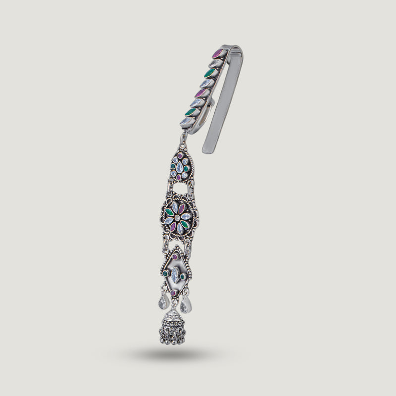 Jhumka Keyring with Multicolor Stones