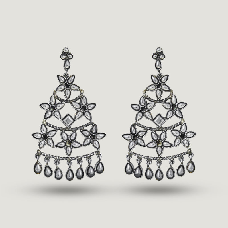 Kundan Vela Chandelier Earrings