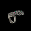 Ruby Emerald Peacock Ring