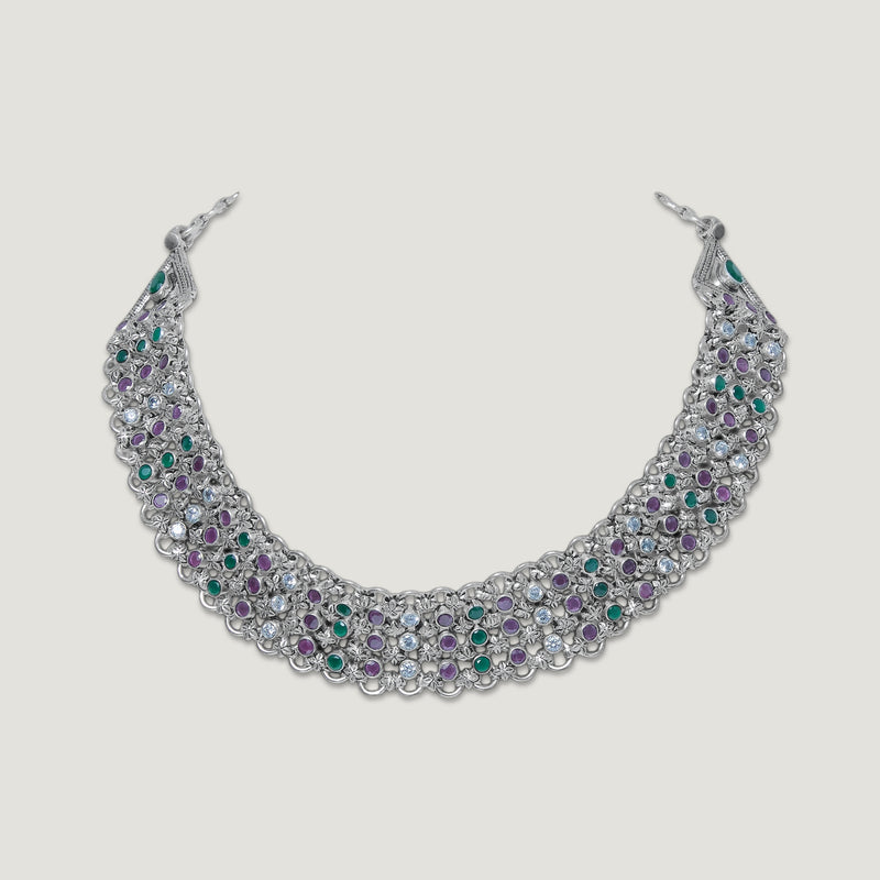 Manik Rangoli Jaali Choker