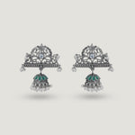 Mukut Panna Jhumka Earrings