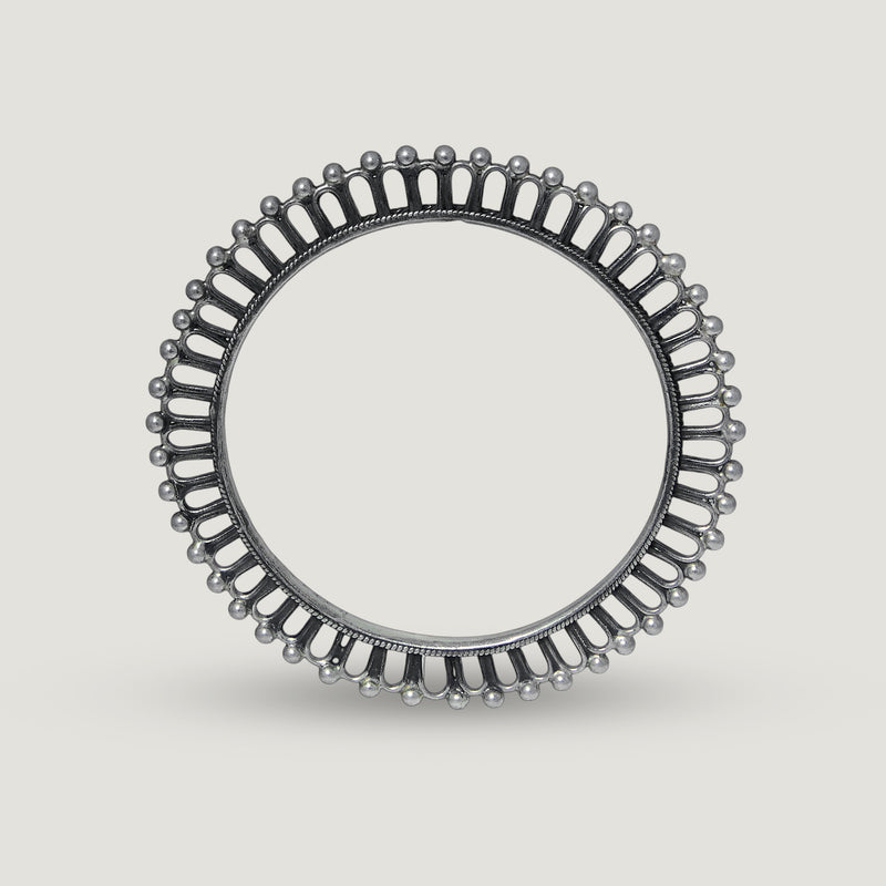 Ornate Silver Halo Bracelet