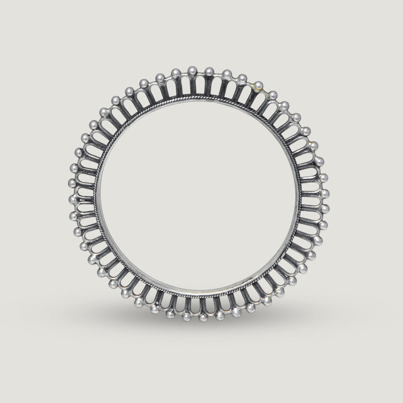 Ornate Silver Halo Bracelet