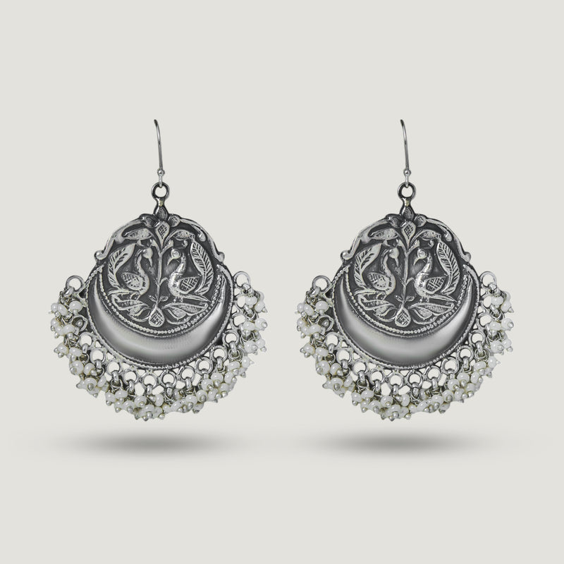Panchhi Vriksh Chandbali Earrings