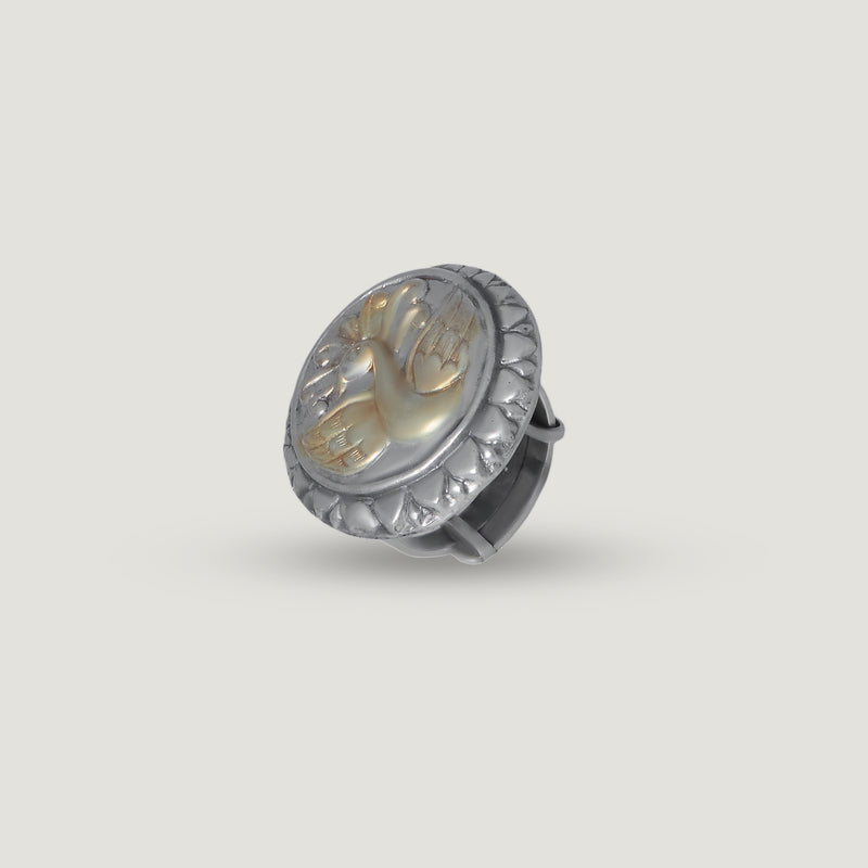 Peacock Crest Statement Ring