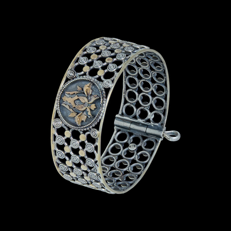 Antique Floral Cuff Bracelet