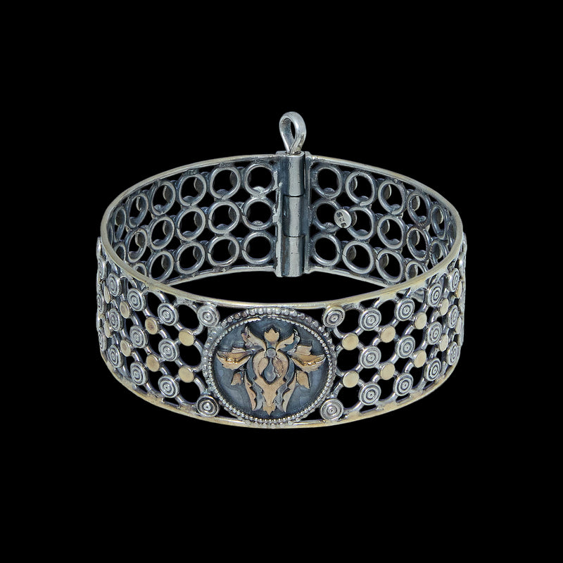 Antique Floral Cuff Bracelet