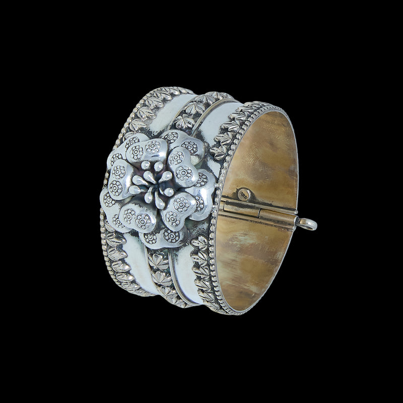 Floral Garden Wide Cuff Bracelet