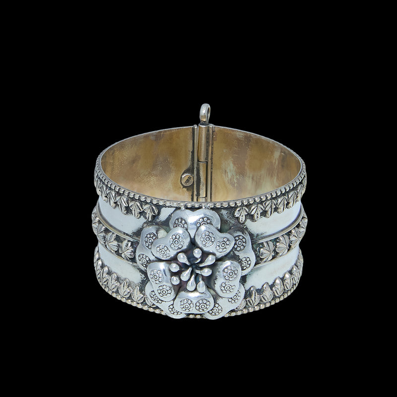 Floral Garden Wide Cuff Bracelet