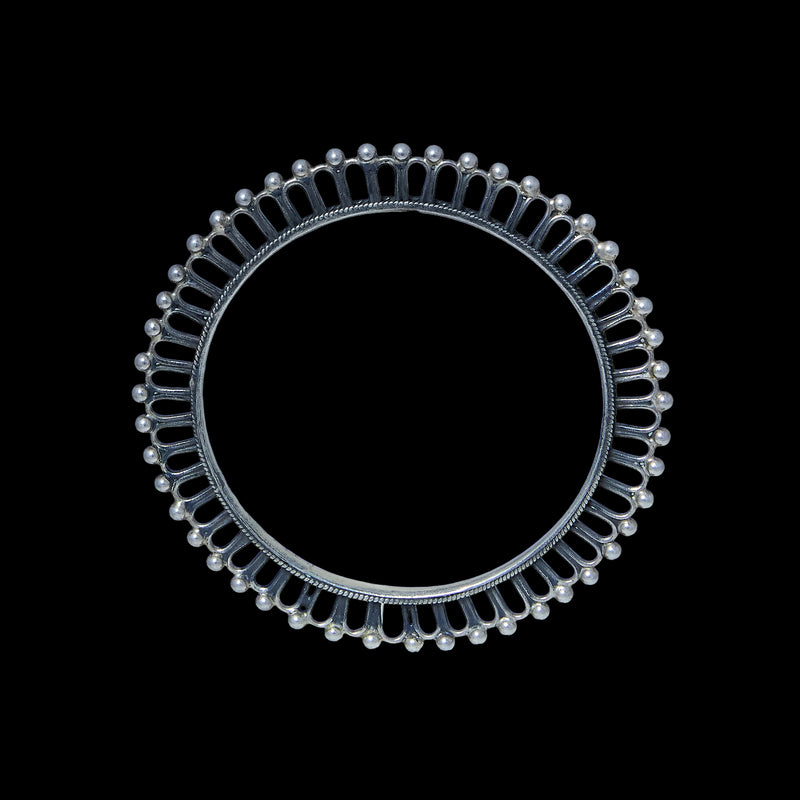 Ornate Silver Halo Bracelet