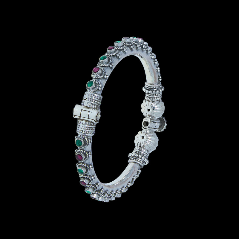 Kamalika Silver Adjustable Bangle