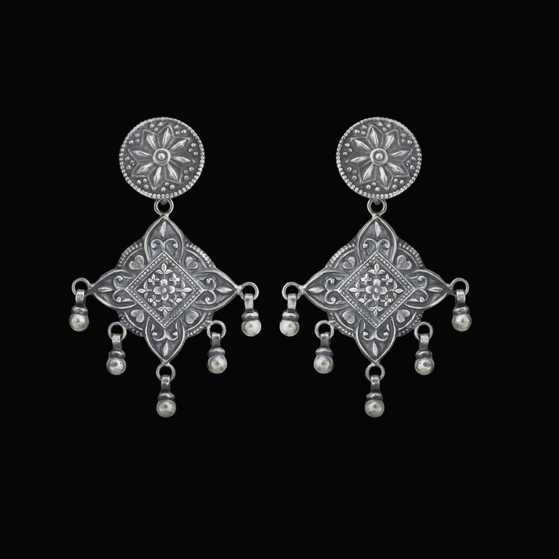 Lotus Mandala Drop Earrings