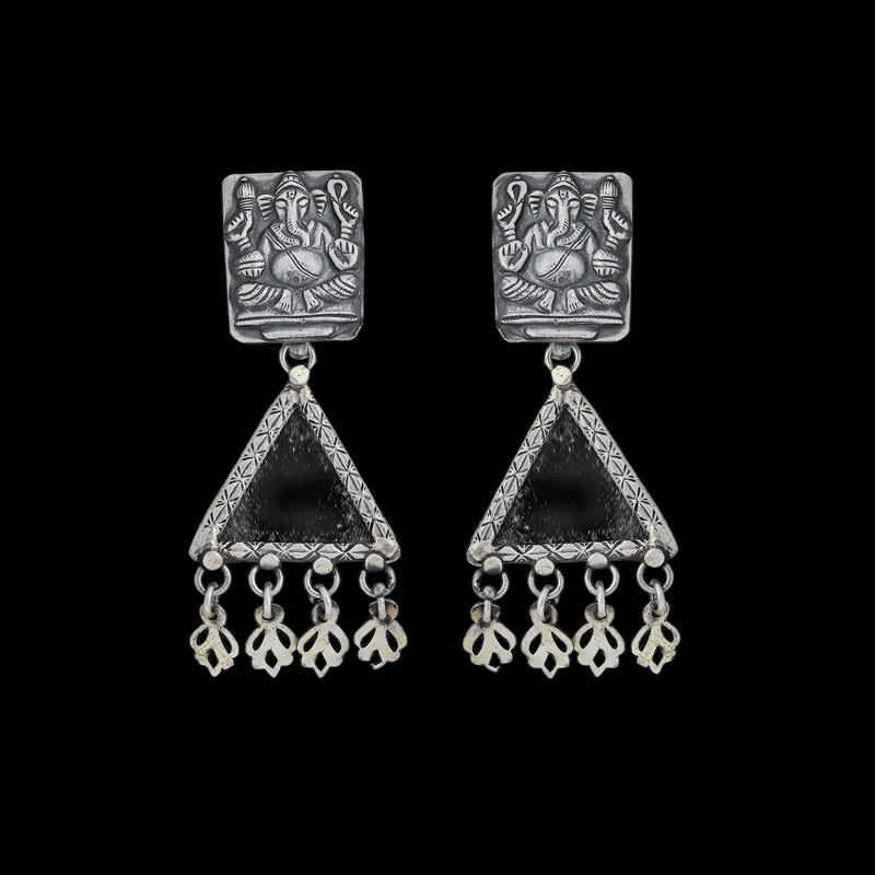 Ganpati Trikon Earrings