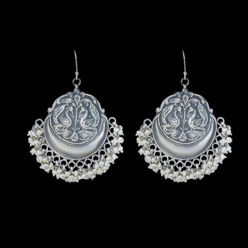 Panchhi Vriksh Chandbali Earrings