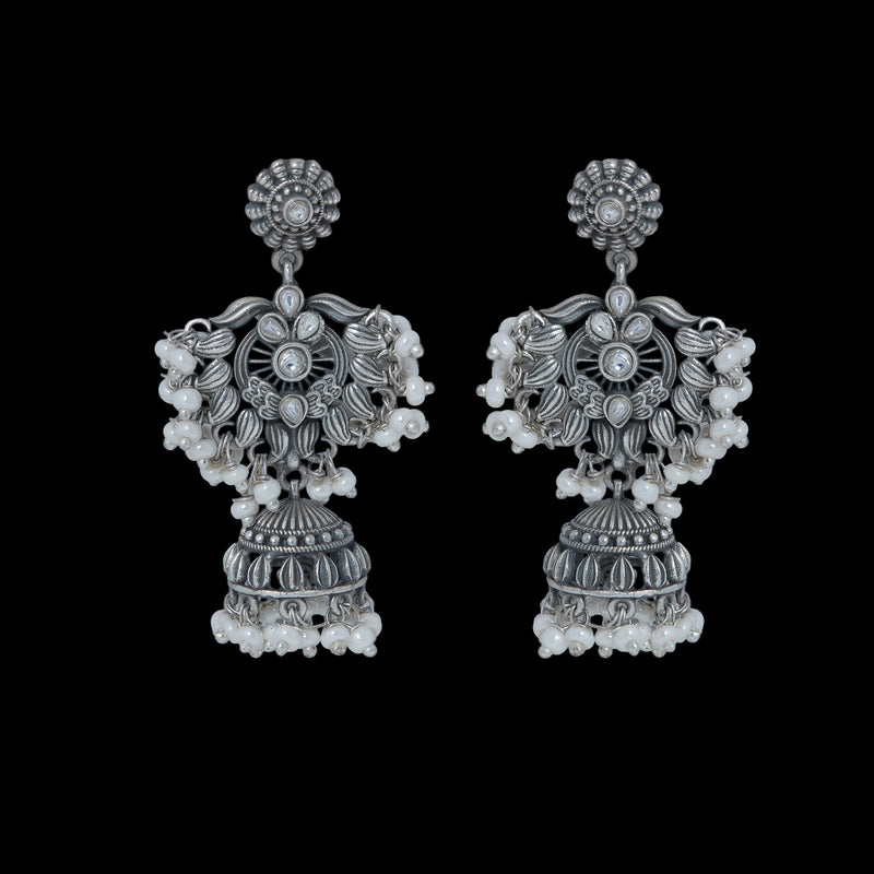 Garud Kamal Jhumka Earrings
