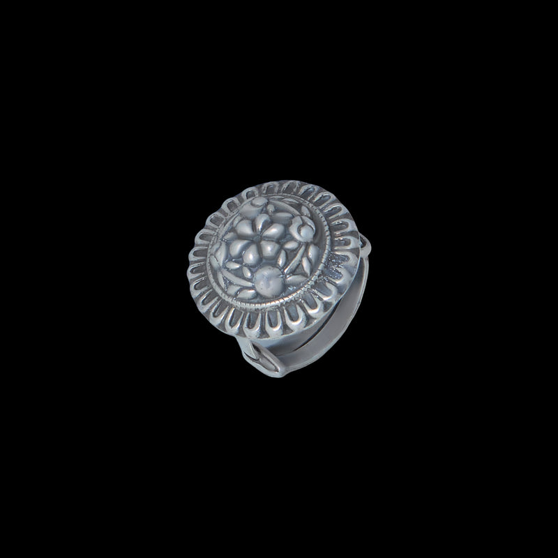 Floral Cluster Statement Ring