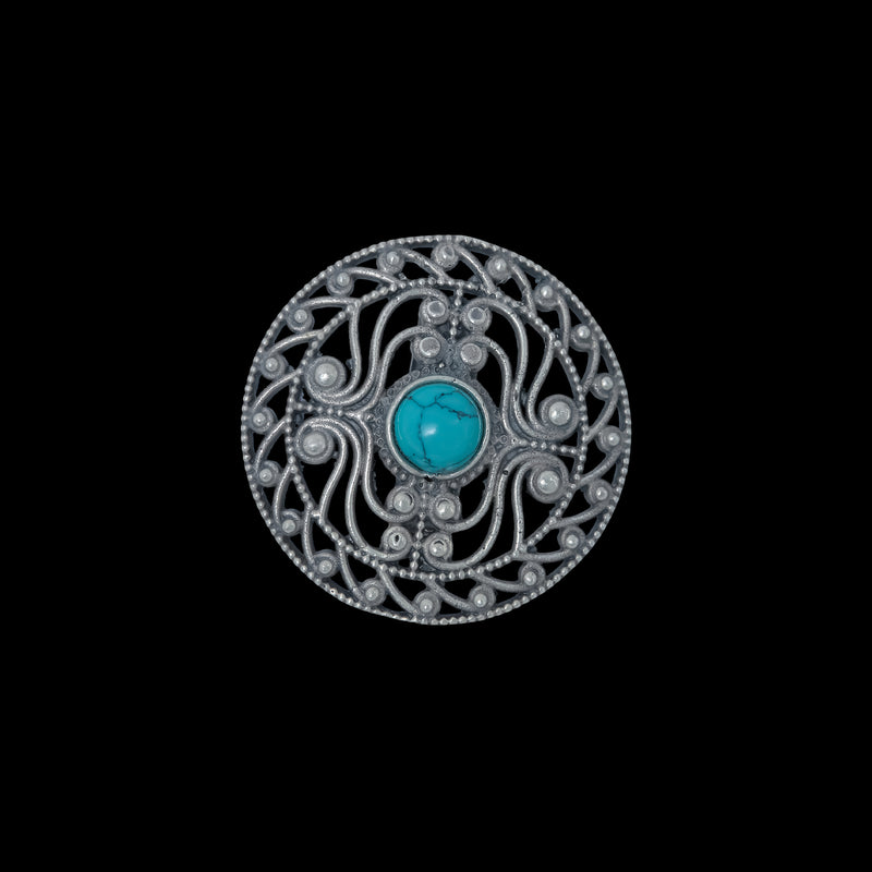 Turquoise Swirl Statement Ring