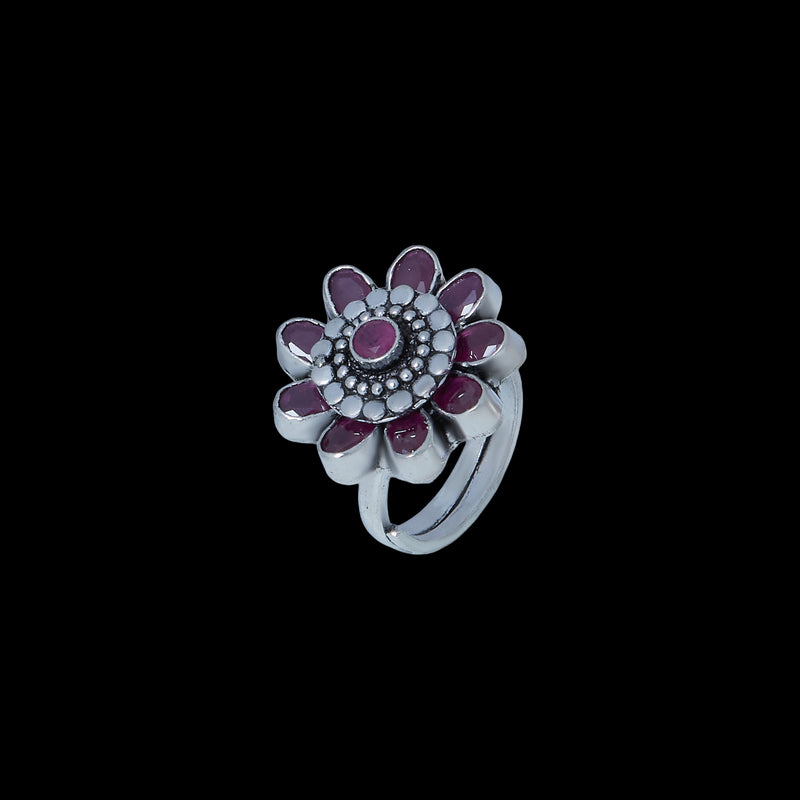 Gulabi Pushpa Statement Ring