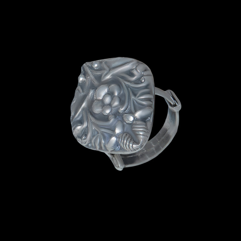 Gulmohar Carved Statement Ring