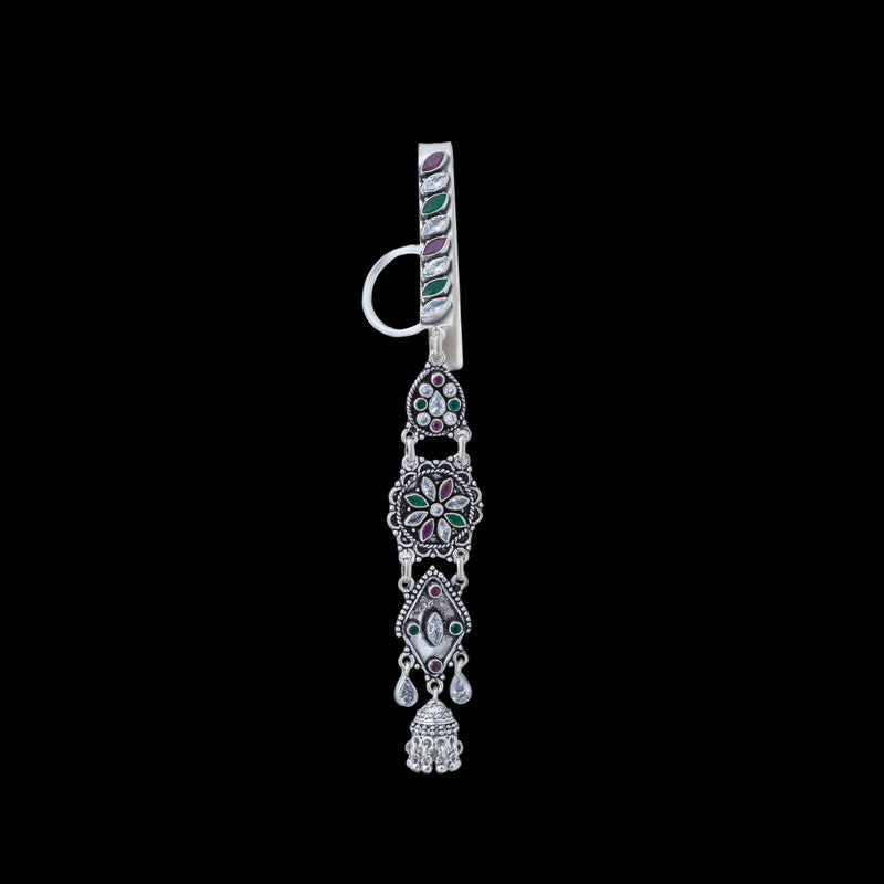 Jhumka Keyring with Multicolor Stones