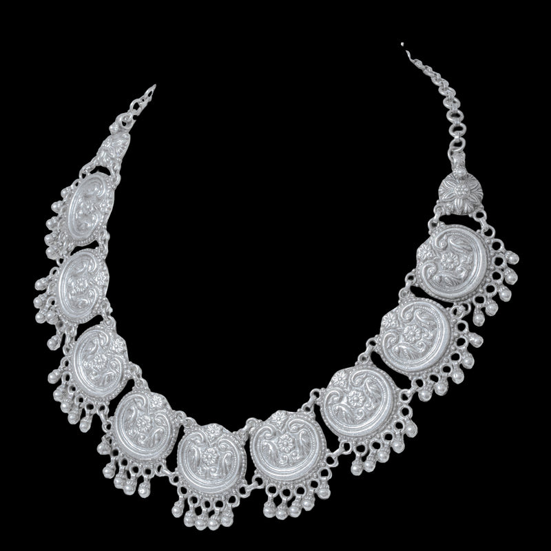 Peacock Coin Medallion Necklace