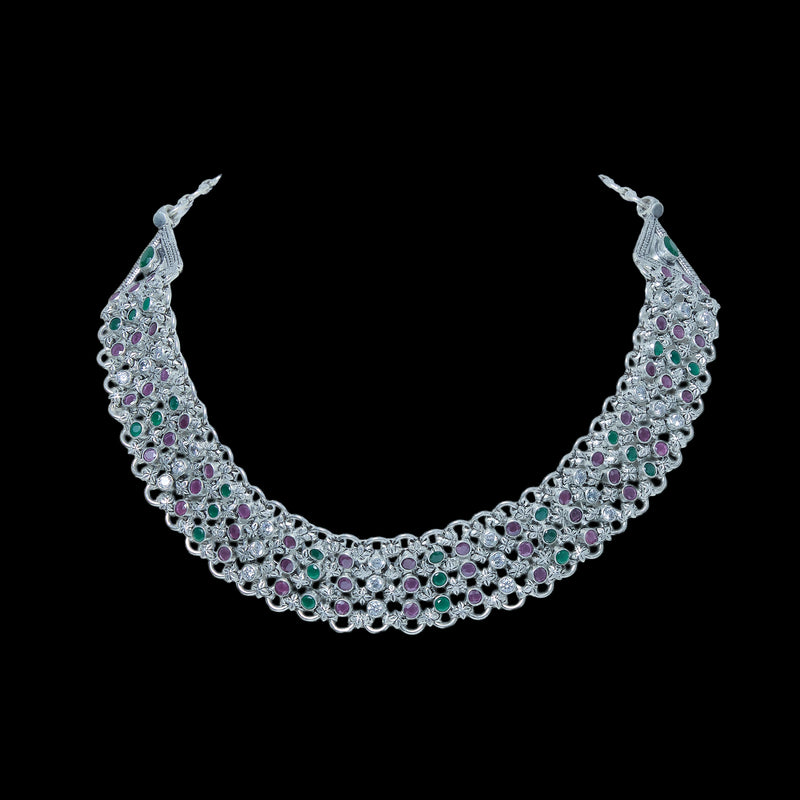 Manik Rangoli Jaali Choker