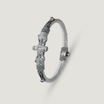 Singa-Mukha Silver Bangle