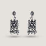 Tri-Bloom Leaf Drop Earrings
